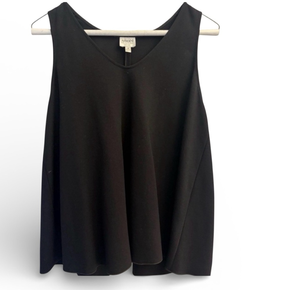 Armani Collezioni Black A-Line Swing Top | Made in Italy | Size 10